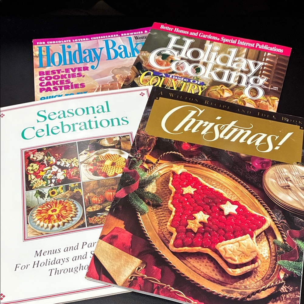 Holiday vintage Cooking & Seasonal Celebrations Cookbook Lot - Christmas Theme
